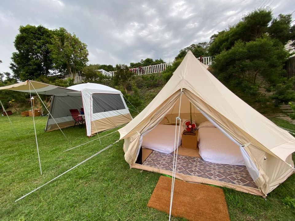 親子露營推薦，桃樂絲露營區｜免費升級一泊二食！開心農場體驗-【免裝備露營】小資鐘型帳 ll 可攜帶寵物-1