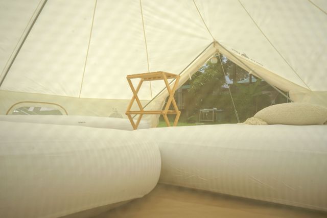 斷橋部落 • 輕奢露營｜獨家5折起！交通便利、贈豪華烤肉晚餐-【懶人露營】華麗鐘型帳-4