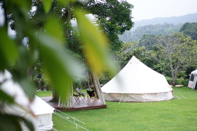 斷橋部落 • 輕奢露營｜獨家5折起！交通便利、贈豪華烤肉晚餐-【懶人露營】華麗鐘型帳-7