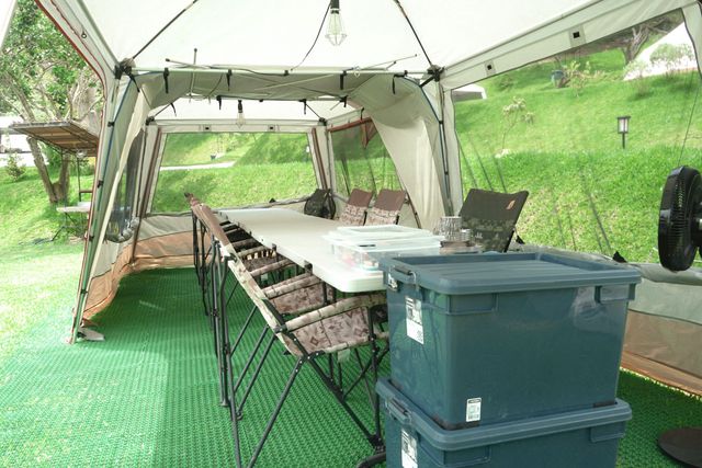 斷橋部落 • 輕奢露營｜獨家5折起！交通便利、贈豪華烤肉晚餐-【懶人露營】華麗鐘型帳-8