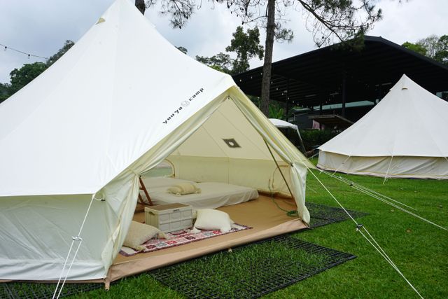 斷橋部落 • 輕奢露營｜獨家5折起！交通便利、贈豪華烤肉晚餐-【懶人露營】派對鐘型帳-2