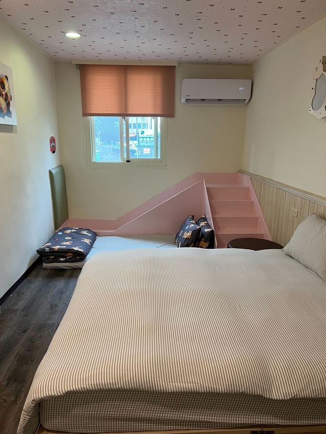 美洲溫泉商旅｜溜滑梯房、寵物友善、緊鄰礁溪火車站-回憶夢想親子房（女孩系） (可接待寵物}-6