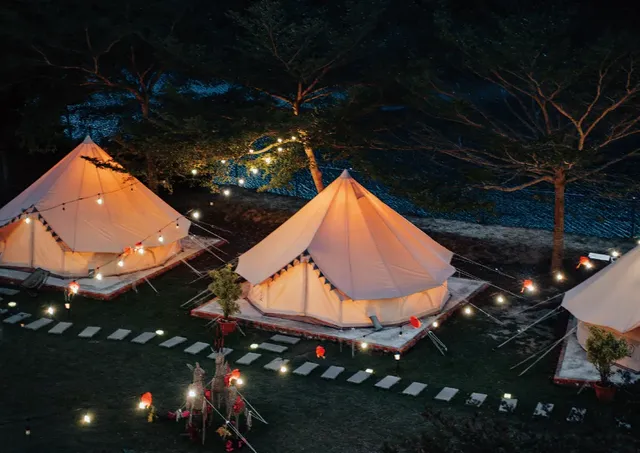 荒野半島｜獨家7折起！無敵湖景豪華露營、一泊二食贈體驗、附冷氣-【豪華露營】神殿帳5M-3