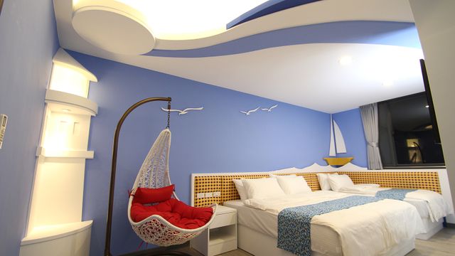 Tong Lehui theme paternity bed and breakfast-201 Mediterranean Ocean - Vacation Triple Room-1