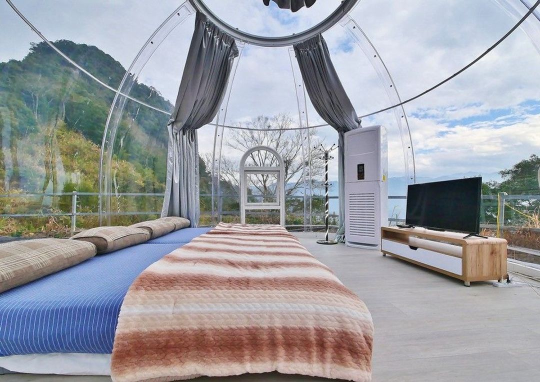 相思園景觀露營區｜星空泡泡屋、星空、流星雨、雲海-【懶人露營】A區透明星空帳泡泡屋-2