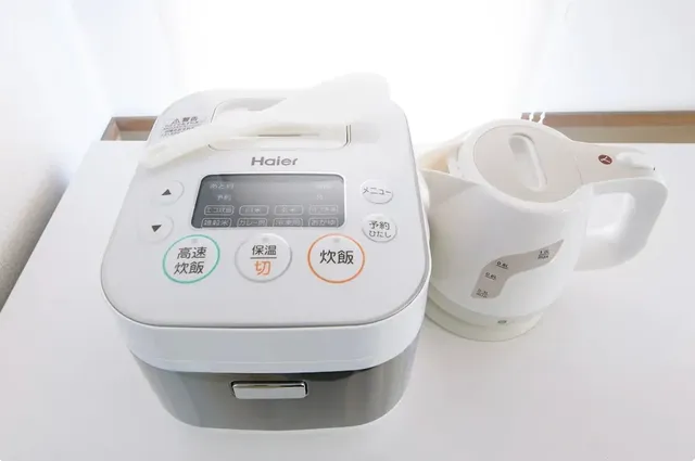 炊飯器、ケトルご用意ございます