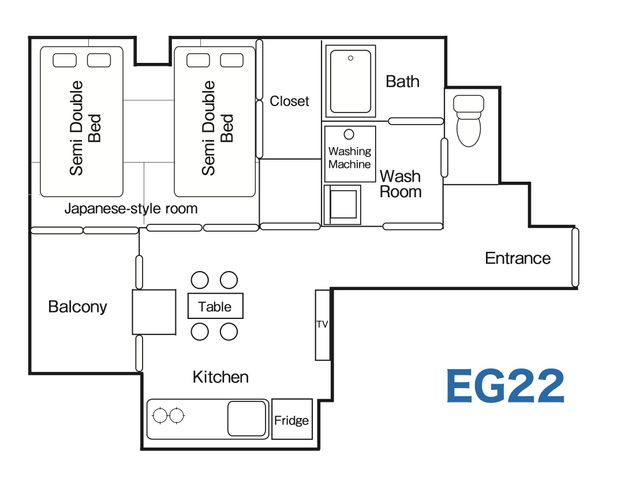 EG: 伊莉莎白花園｜日本橋站步行3分-EG22｜2-4人入住-14