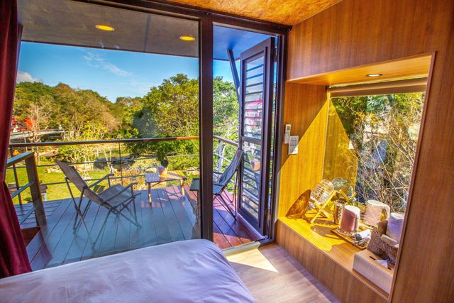 只今漫漫 里山露營｜一泊二食、露營烤肉趣好評優惠持續-【露營車】C區 漫淙淙｜時尚木屋露營車-6