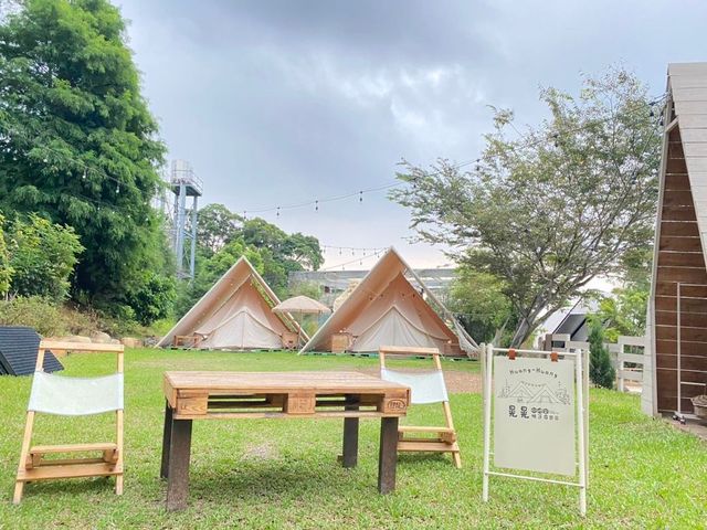 晃晃印地安露營區｜神殿帳、附早餐、戲水池-【懶人露營】晃晃蜜糖香檳2帳包區 ll-2