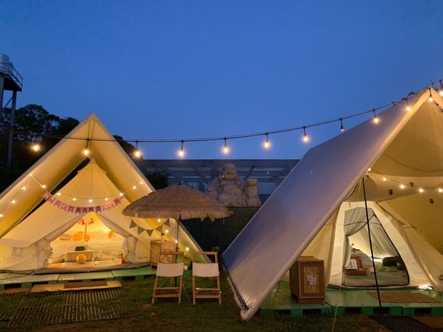 晃晃印地安露營區｜神殿帳、附早餐、戲水池-【懶人露營】晃晃蜜糖香檳2帳包區 ll-5
