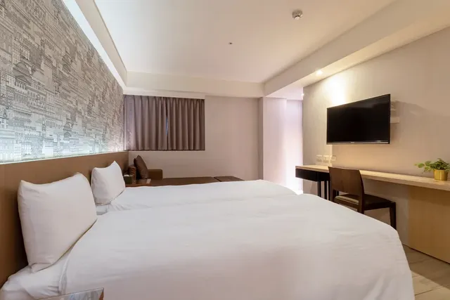 가이드 호텔 타이베이 푸싱 노스 Guide Hotel Taipei Fuxing North-Standard Twin Room without Window-4