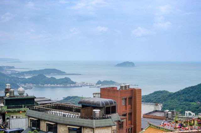 九份龍門客棧智能入住旅宿丨近老街-海景豪華雙人房-12