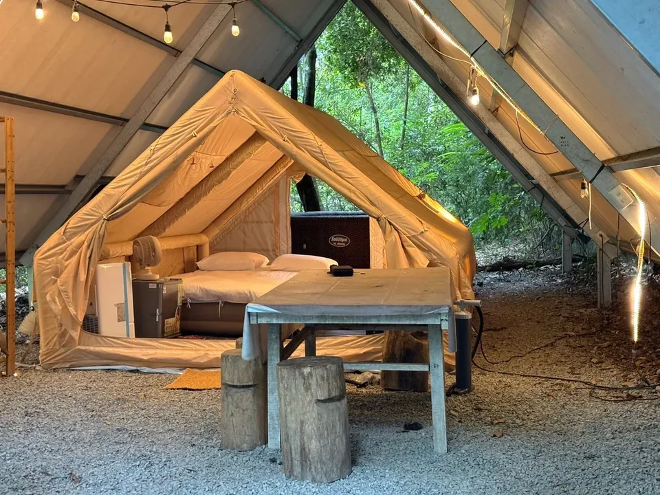 山裡面的嵐卡|獨家85折起!一帳一區祕境露營、可加購餐點-【懶人露營】部落神話帳-2人星星(獨立衛浴)-3