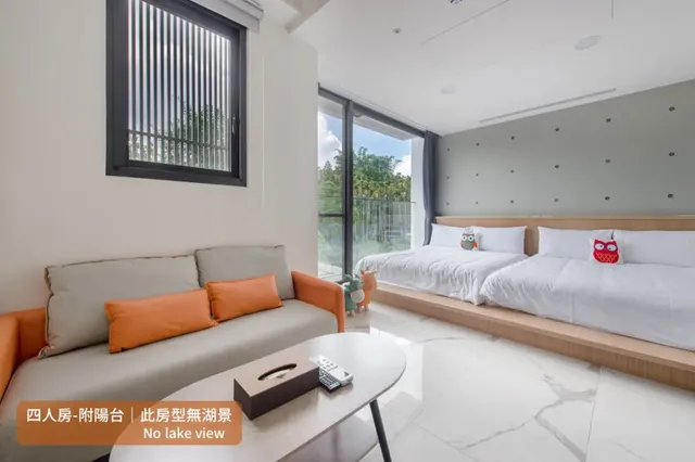 奈斯窩客｜湖景房｜含早餐-四人房-附陽台-5