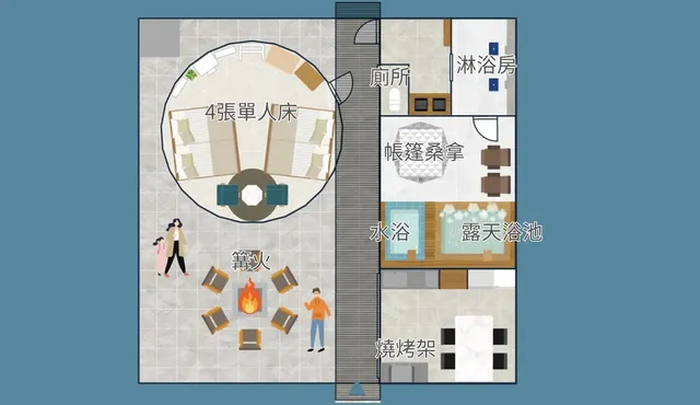 【豪華露營】VISION GLAMPING 度假和SPA 山中湖｜山中湖步行10分-【豪華露營】豪華客房｜二人入住｜附設露天風呂與私人桑拿-14