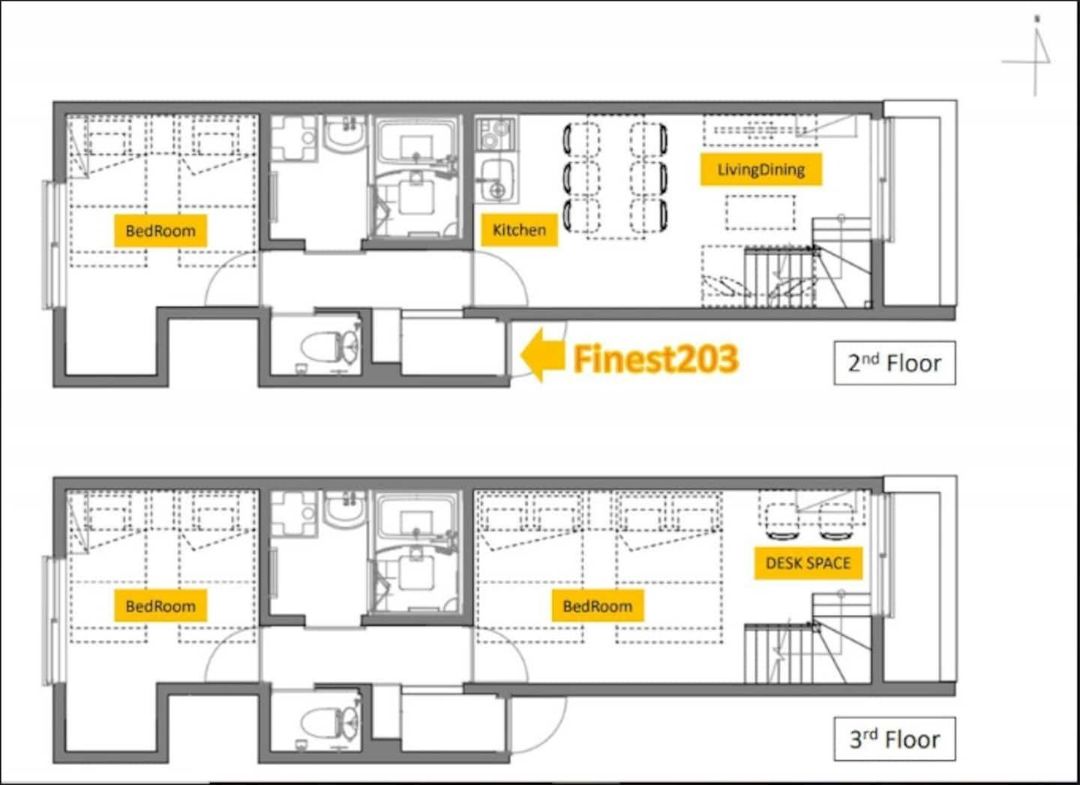 【LDK】Finest酒店式公寓｜多人划算/花園町站步行4分/天下茶屋站步行9分/方便至關西機場