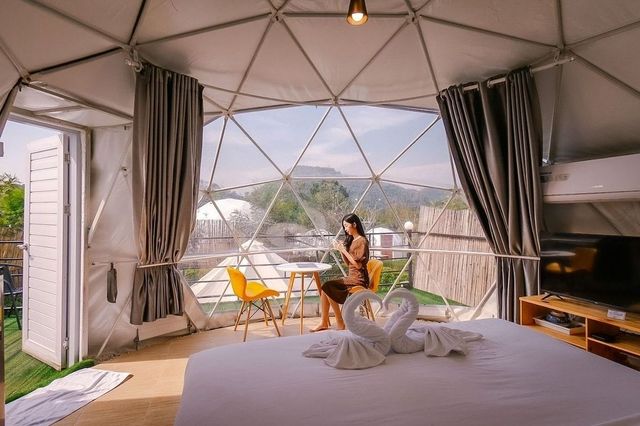 考艾山豪華露營 (Glamping Hill Khaoyai)-【懶人露營】圓頂帳－附陽台 (含早餐) 不可退訂 (Geodesic Dome (Room with breakfast)) No refund-4