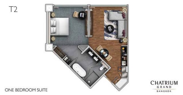 察殿曼谷大飯店 (Chatrium Grand Bangkok－SHA)-單臥室特大床套房 (不含早餐) (One Bedroom Suite King (Room only))-6