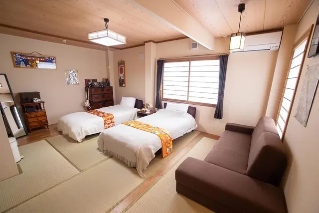 Tomoe.com｜免費停車位/函館站步行12分-雙床房-1