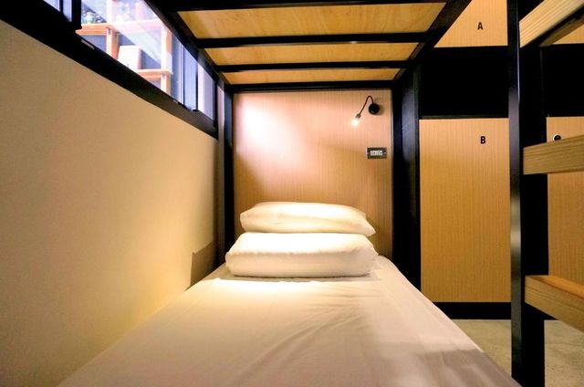 東門3號膠囊旅店-4 床混合宿舍房的 1 個床位-2