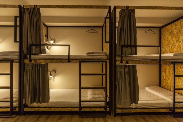 小旅行迷你公寓 | LOFT 輕工業風-16人混合宿舍間的單人床-1