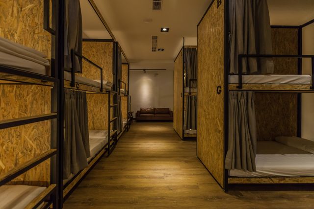 小旅行迷你公寓 | LOFT 輕工業風-16人混合宿舍的雙人床位-2