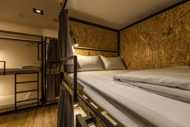 小旅行迷你公寓 | LOFT 輕工業風-16人混合宿舍的雙人床位-3