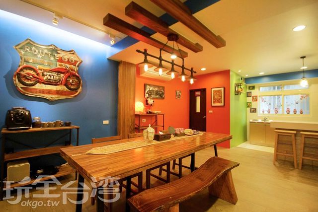 餐廳。公共區域、咖啡區、吧台廚房限包棟客人使用