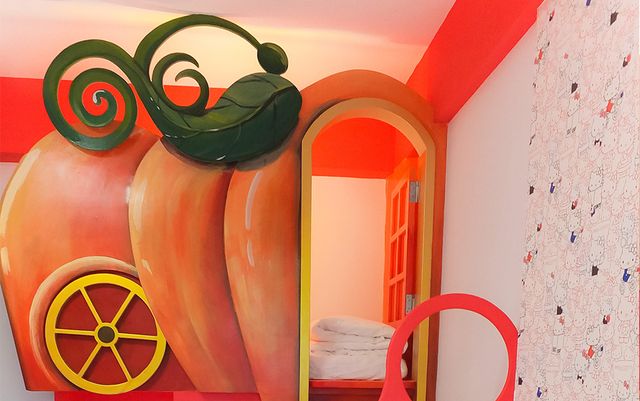 彤の物語 おやこ みん-しゅく-Hello Kitty pumpkin carriage triple room-4