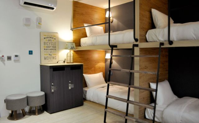 小公館人文旅舍 NK HOSTEL｜近饒河夜市-旅伴四人客房-1