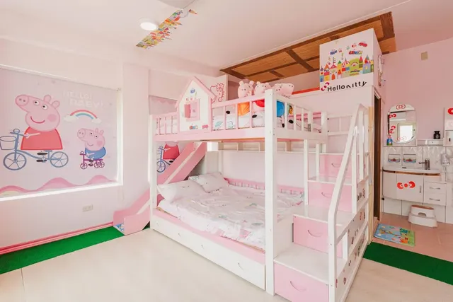 Alice theme bed-Pepe Pig Slide 2+2 Room-4