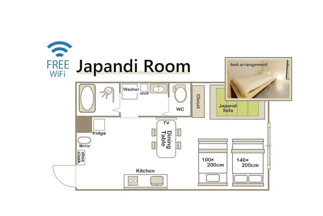花園南旅居 101｜天下茶屋站步行3分/直達關西機場-#101｜2-4人入住-15