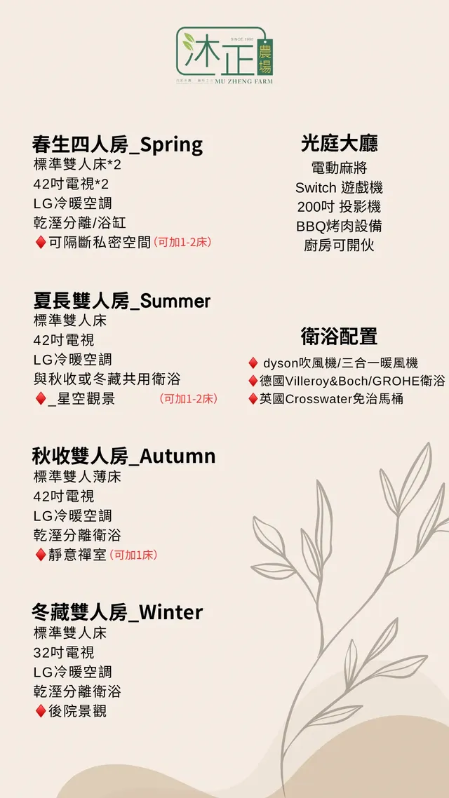 沐正農場_木一館  ｜6~14人嘉義包棟民宿｜卡拉OK_電動麻將_150吋投影機_Switch遊戲機_廚房｜阿里山下-6~14人包棟民宿 四房五床｜卡拉OK_電動麻將_150吋投影_Switch遊戲機_廚房｜阿里山下-15
