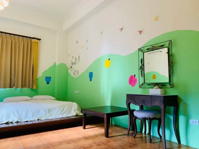 Tenlai Leisure Homestay | Free Breakfast-조용하고 편안한 가든뷰 쿼드러플룸-3