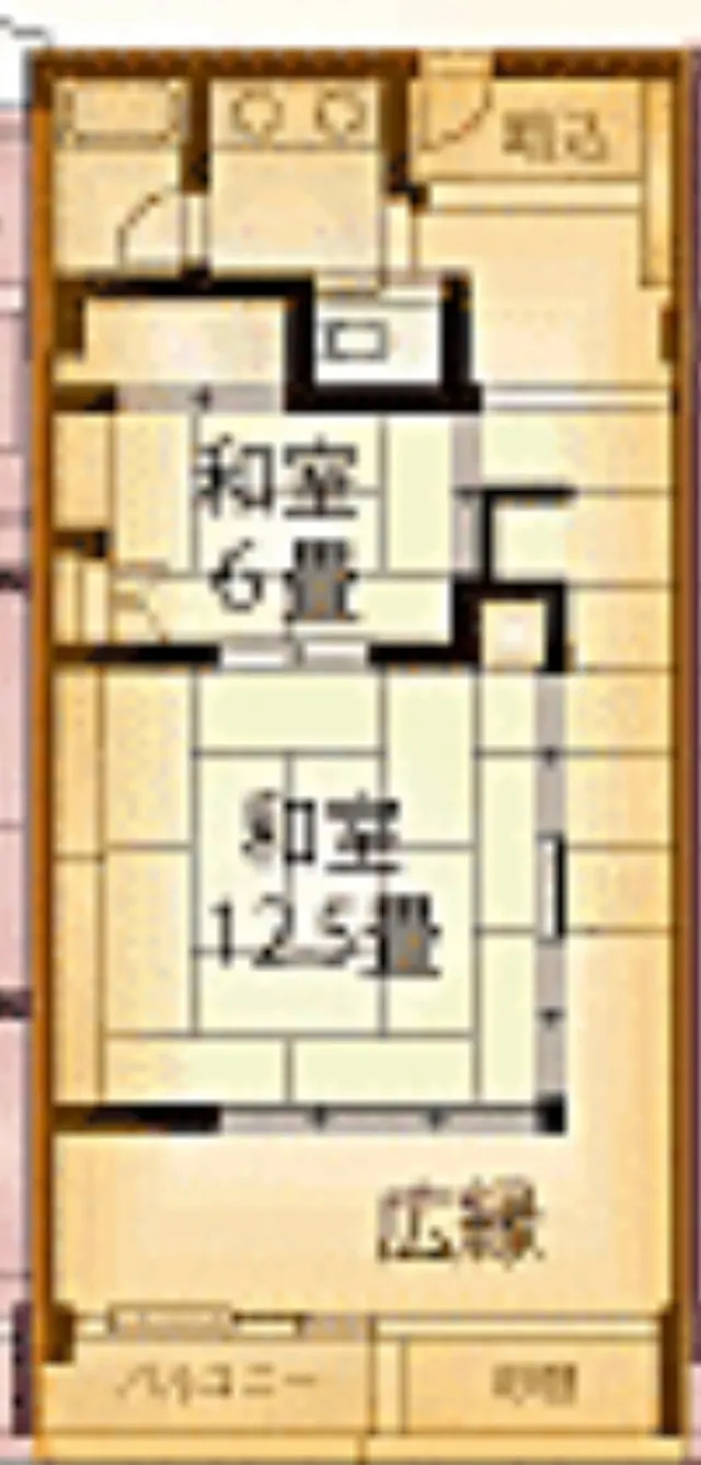 和６畳と12.5畳洋間ソファー右畳路