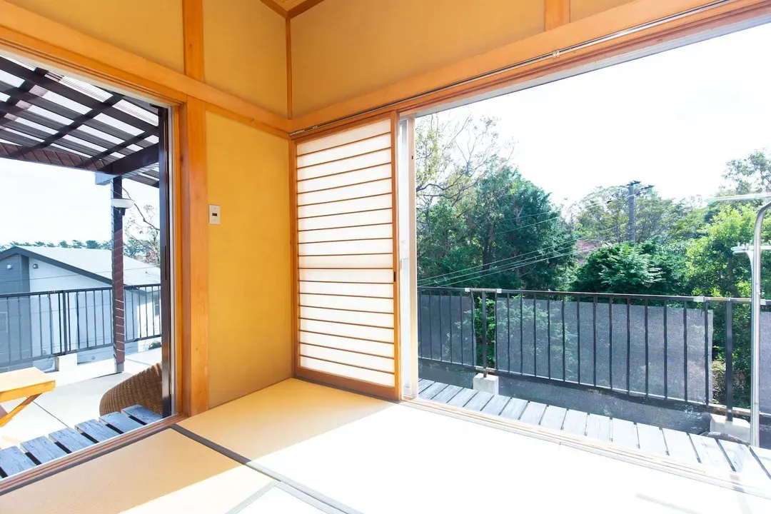 Cozy Villa ★Natural hot spring ★Stunning view of the suspension bridge ★Terrace BBQ