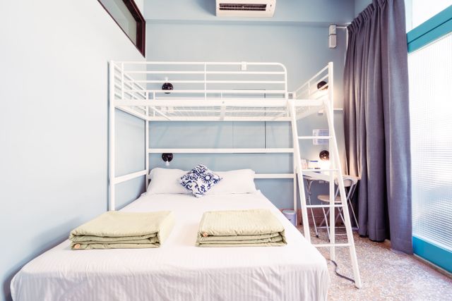 水仙宮雙人雅房 double bed room with shared bathroom