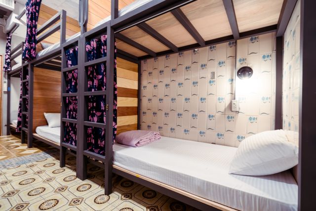 染城港女生房  female single bed backpacker room