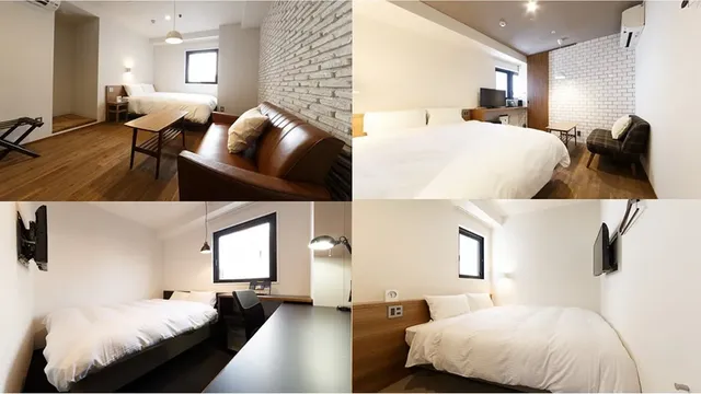 Double room where the design and furniture are different for each room, showing the designer's commitment