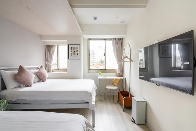 台北109旅店｜距台北車站500公尺-全景四人房-帶私人房內超大超美衛浴-12