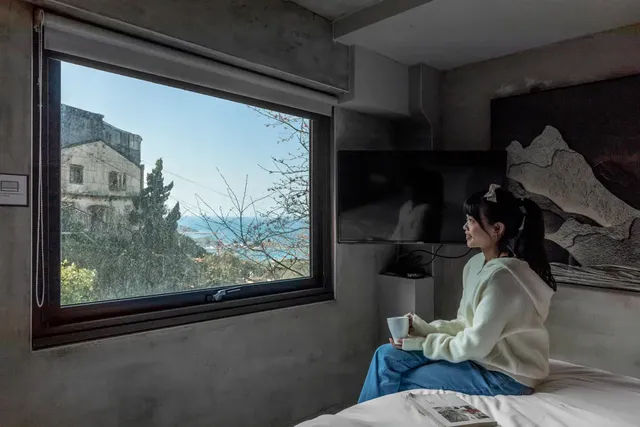 九份山經智能入住旅宿丨近九份老街-海景小號雙人房-7