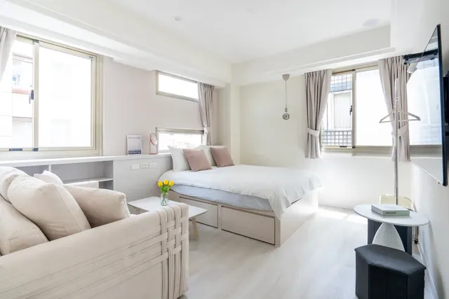 台北109旅店｜距台北車站500公尺-景觀雙人房 - 帶房內私人衛浴台北車站西門町超近/乾淨舒適漂亮/大樓電梯-12