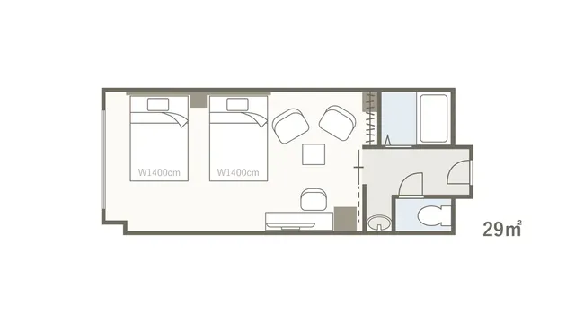 Superior twin floor plan