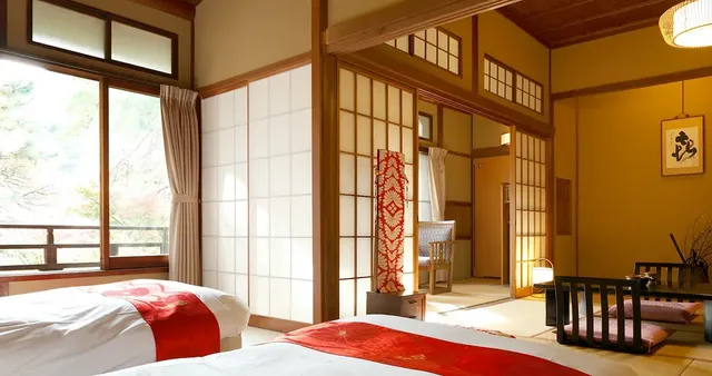 伊豆修善寺温泉 湯回廊 菊屋｜桂川景觀-本館 相連和室【不挑房】-4
