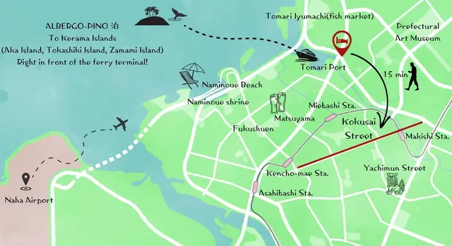 泊二丁目旅居｜近那霸泊港/碼頭旅客總站大樓步行5分-雙床房【不挑房】-12