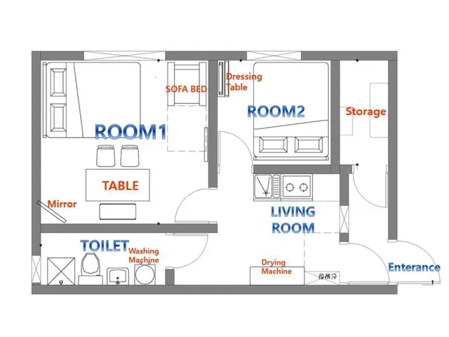 Crystal 弘大小屋-1｜近弘大入口站 家庭式公寓-2-5人入住-15