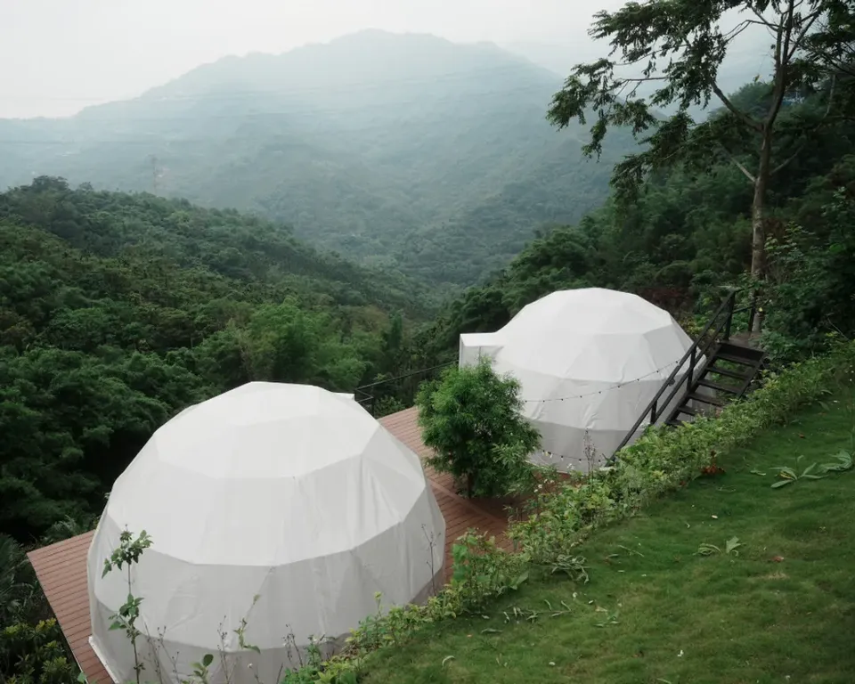 南投露營 森山谷｜獨家85折起！低密度懶人露營、一泊三食-【懶人露營】星空帳篷