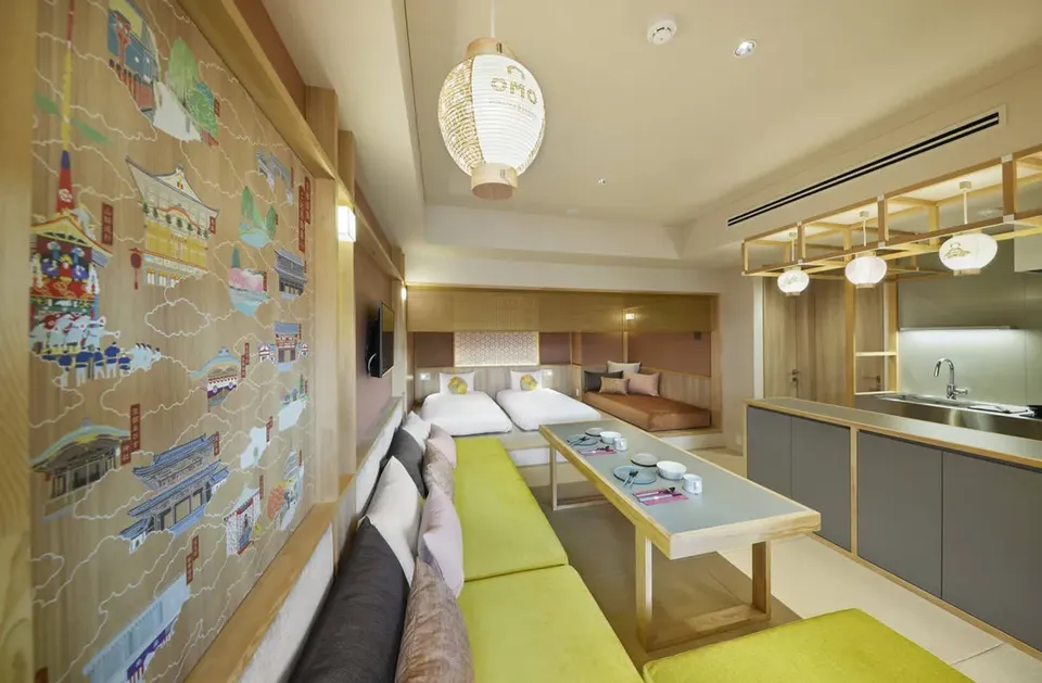 【星野集團】OMO5 京都祇園｜祇園四條站徒歩5分/八坂神社徒歩1分-茶之間雙床房｜附設廚房【不挑房】-1