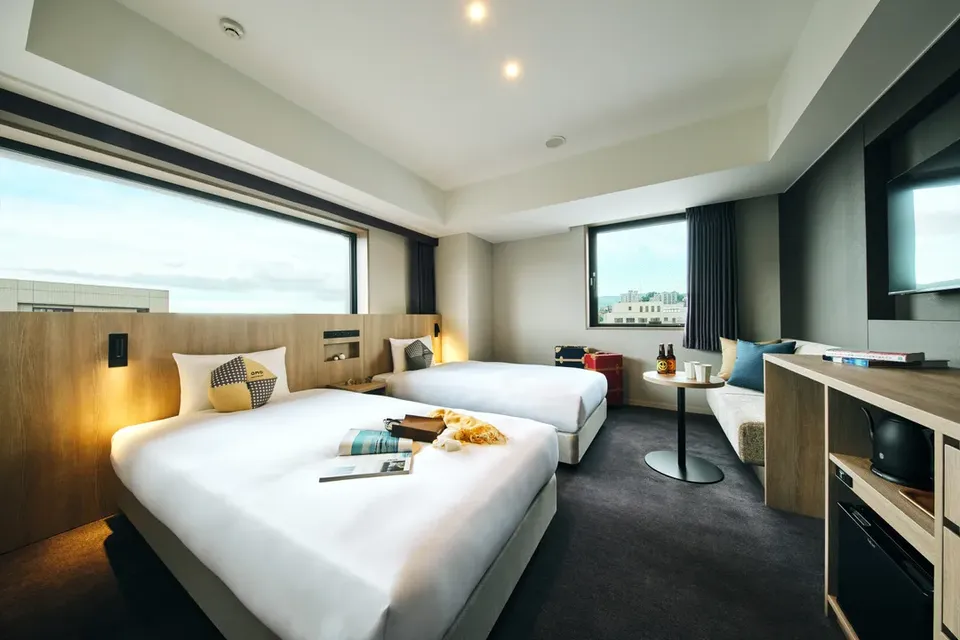 【星野集團】OMO5 小樽｜小樽站步行10分/小樽運河步行3分-雙床房【不挑房】-1