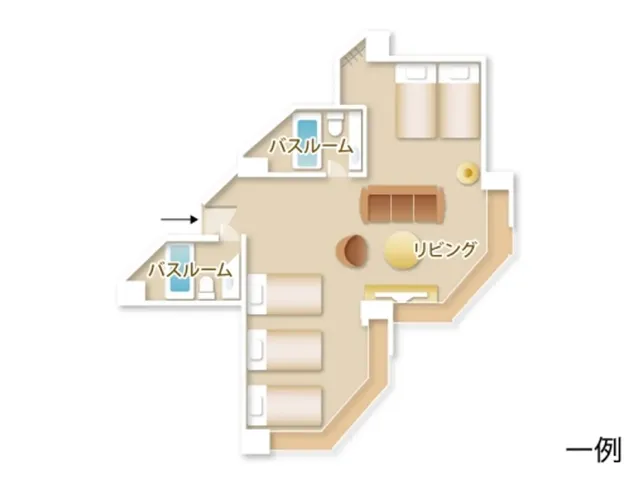 【星野集團】Tomamu the Tower｜雲海平台/霧冰平台/室內波浪泳池-Tomamu The Tower 1｜標準五人房【不挑房】-2